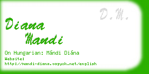 diana mandi business card
